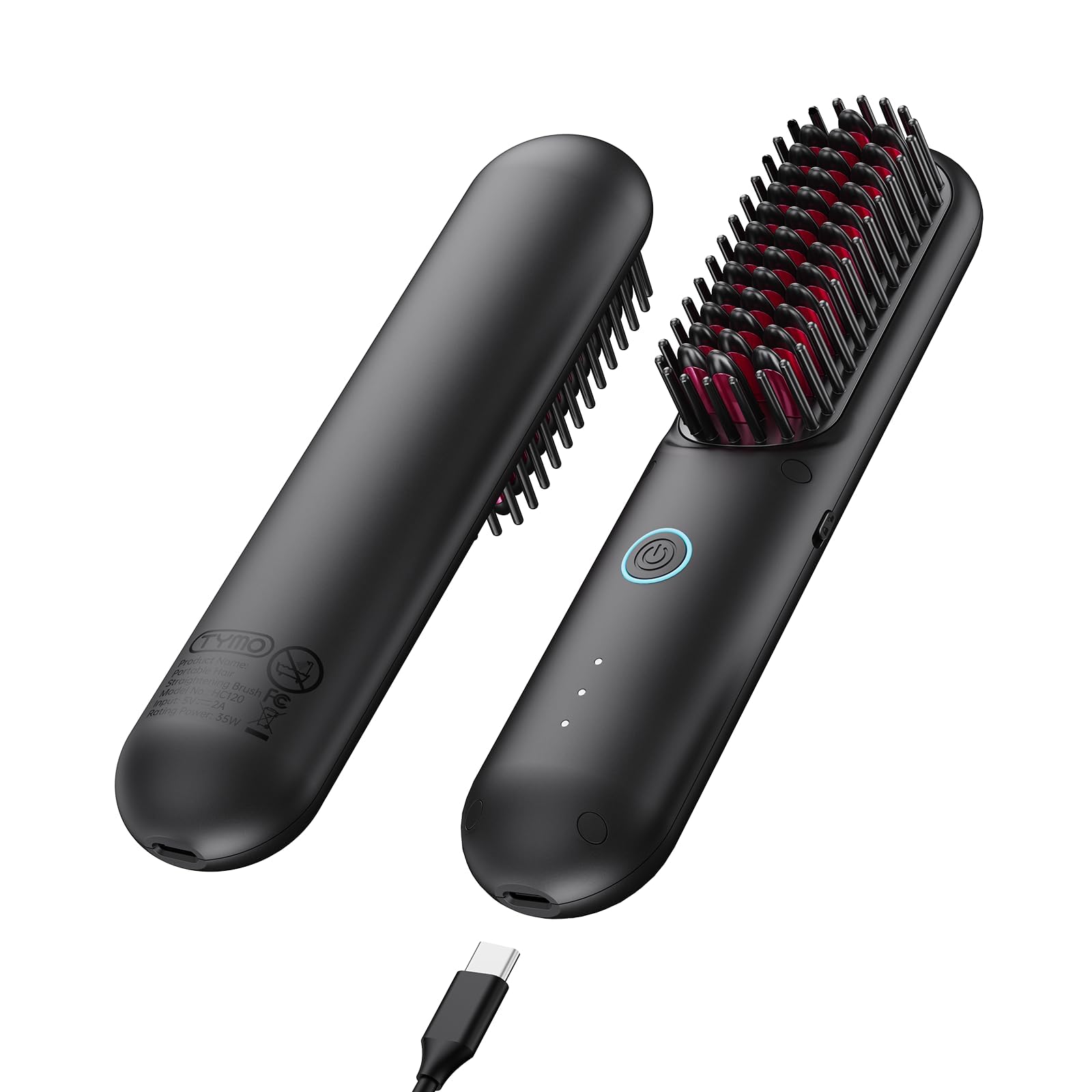 Amazon.com : TYMO Cordless Hair Straightener Brush - Upgrade Porta